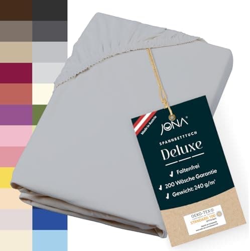 Spannbettlaken Deluxe Hotelqualität – 100% Baumwoll-Jersey, 240 g/m² – 180–200 x 200–220 cm