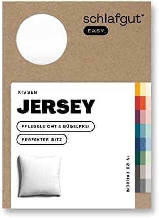 Schlafgut Easy Jersey Kissenbezug 40 x 40 cm – 100% Baumwolle, superweich & atmungsaktiv, Green Mid