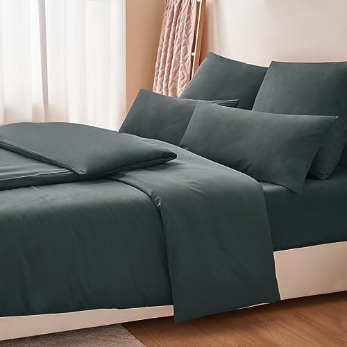 RUIKASI Bettwäsche-Set 4-teilig 135x200 Mikrofaser, 2x Bettbezug 135x200 + 2x Kissenbezug 80x80 cm, OEKO‑TEX, weich & bü