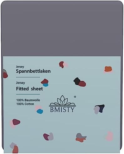 BMISTY Jersey-Spannbettlaken 90x200 cm – Baumwolle, OEKO‑TEX® zertifiziert