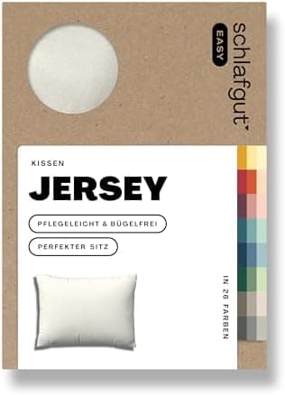 Schlafgut Easy Jersey Kissenbezug 40 x 40 cm – 100% Baumwolle, superweich & atmungsaktiv, Green Mid