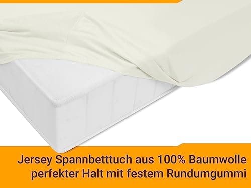 Jersey-Spannbetttuch – 100% Baumwolle, 180–200 x 200 cm