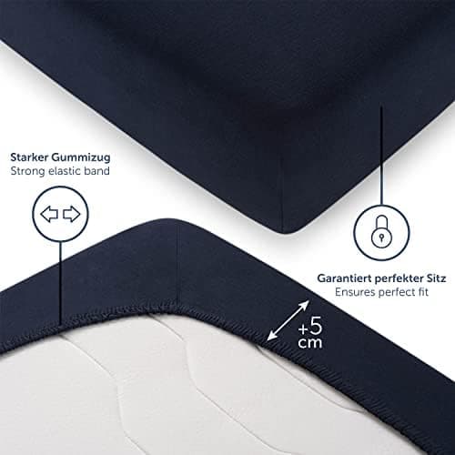 Blumtal® Premium Spannbettlaken 120x200 cm – 100% Baumwolle, OEKO‑TEX® STANDARD 100 – für Matratzen bis 25 cm