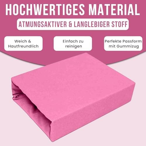 Elastisches Jersey-Spannbettlaken 90x180 cm – 100% Baumwolle, kuschelig warm
