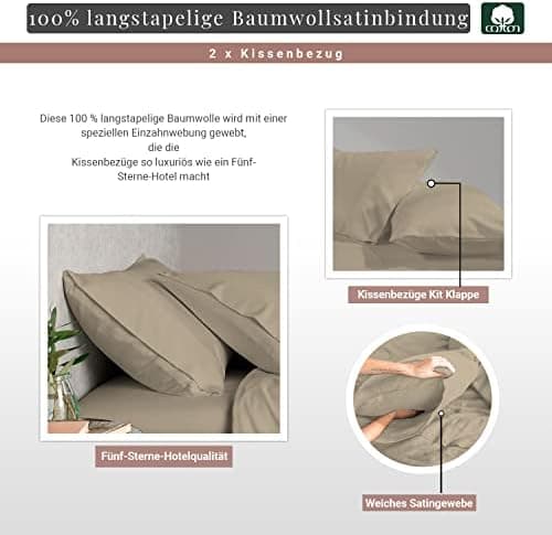 Pizuna Kissenbezüge 2er-Pack 40 x 80 cm Dunkelblau – 100% Langstapel-Baumwolle, 400 Fadenzahl