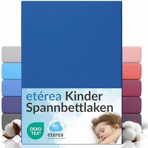 etérea Jersey-Spannbettlaken 80x200 cm Weiß – 100% Baumwolle, OEKO-TEX MADE IN GREEN & STANDARD 100