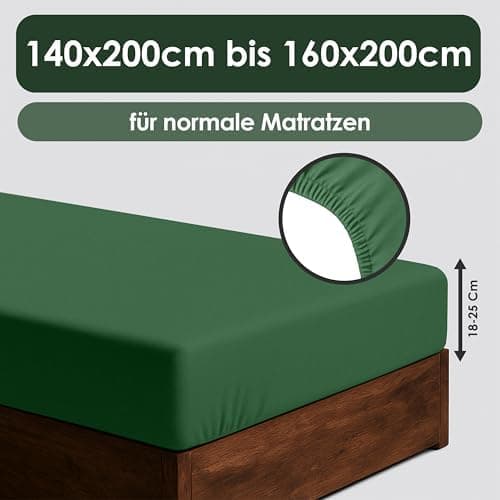 Jersey-Spannbettlaken / Spannbetttuch – 100% Baumwolle, 180x200–200x200 cm