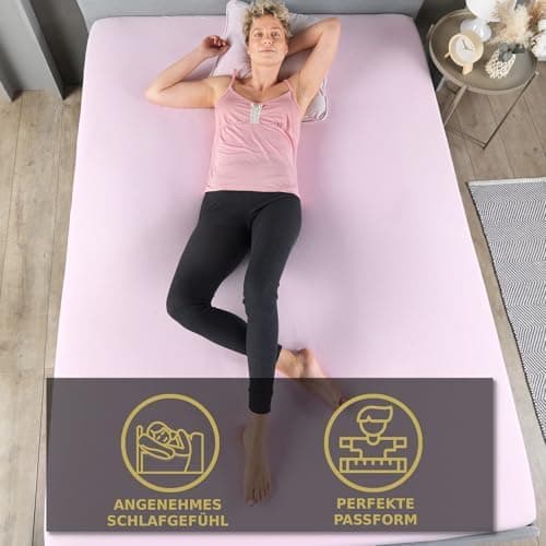 MALIKA® Spannbettlaken 120x200 cm – Jersey-Baumwolle Spannbetttuch, passend für Matratzen bis 28 cm
