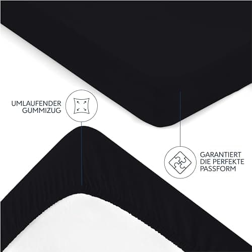 Dreamzie Spannbettlaken 70 x 200 cm – 100% Jersey‑Baumwolle, 150 g/m², OEKO‑TEX® STANDARD 100 – Anthrazit