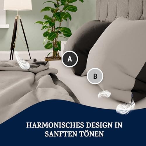 sleepwise Bettwäsche 135x200 Mikrofaser – ÖKO‑TEX zertifiziert, bügelfrei & knitterfrei, 2‑tlg. (inkl. 80x80 cm Kissenbe