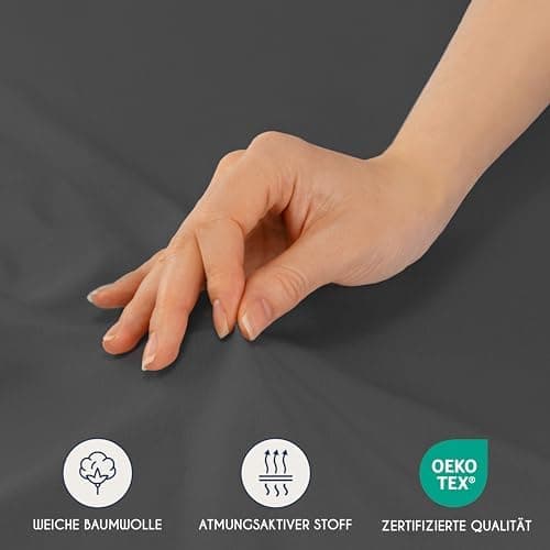 Dreamzie Spannbettlaken 90x190/200 cm – 100% Jersey‑Baumwolle, OEKO‑TEX STANDARD 100