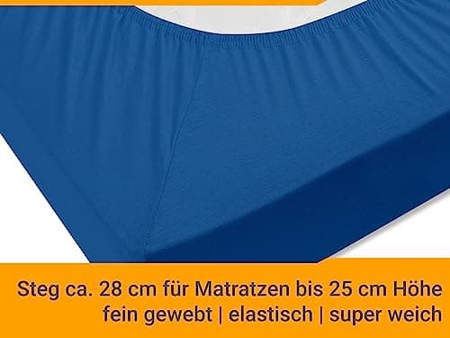 Jersey-Spannbetttuch – 100% Baumwolle, 180–200 x 200 cm