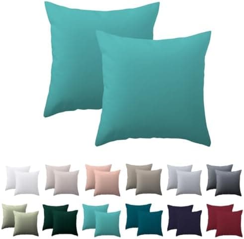 Kissenbezug 40x80 cm 2er Set – 100% Mikrofaser Beige, weich & bügelfrei mit Reißverschluss
