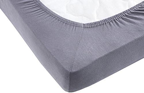 Jersey-Spannbettlaken 100% Baumwolle – 90–100×200 cm, für Matratzen bis 25 cm (Steghöhe bis 23 cm), Beige