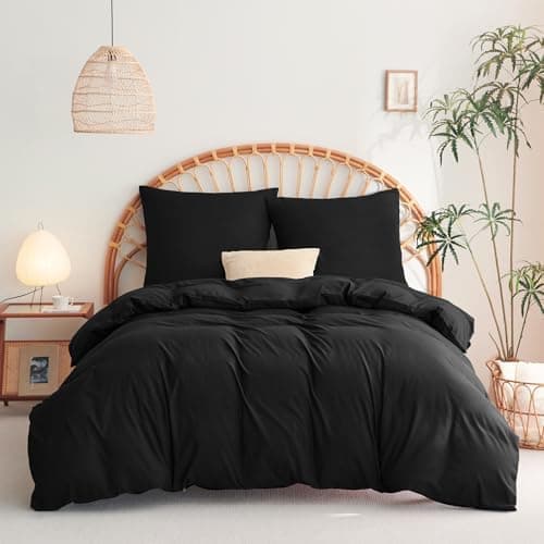 WAVVE Bettwäsche 135x200 – 4‑teiliges Mikrofaser‑Set Anthrazit (inkl. 2×80×80 cm Kissenbezüge) mit Reißverschluss, OEKO‑