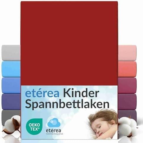 etérea Jersey-Spannbettlaken 80x200 cm Weiß – 100% Baumwolle, OEKO-TEX MADE IN GREEN & STANDARD 100
