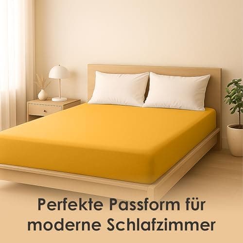 Jersey-Spannbettlaken / Spannbetttuch – 100% Baumwolle, 180x200–200x200 cm