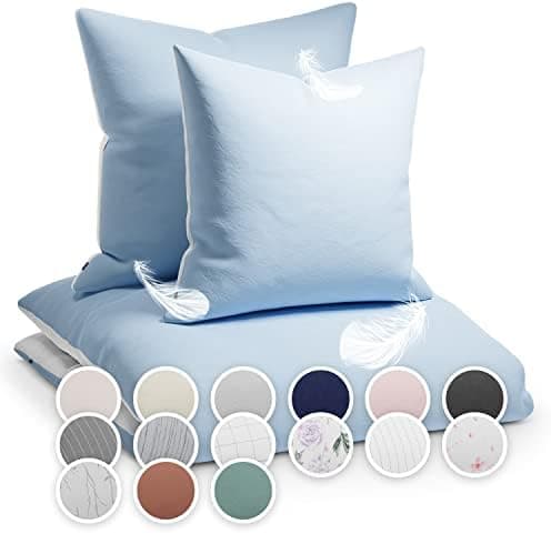 sleepwise Bettwäsche 135x200 Mikrofaser – ÖKO‑TEX zertifiziert, bügelfrei & knitterfrei, 2‑tlg. (inkl. 80x80 cm Kissenbe
