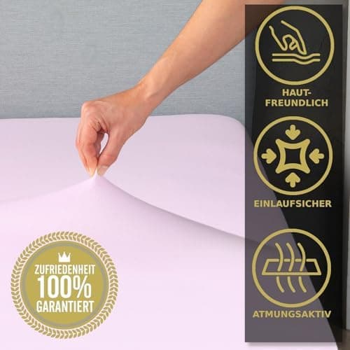 MALIKA® Spannbettlaken 120x200 cm – Jersey-Baumwolle Spannbetttuch, passend für Matratzen bis 28 cm