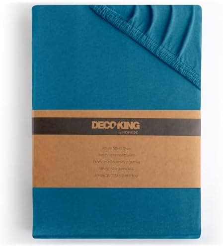 DecoKing Spannbettlaken 180 x 200 & 200 x 200 cm – 100% gekämmte Baumwolle (Jersey)