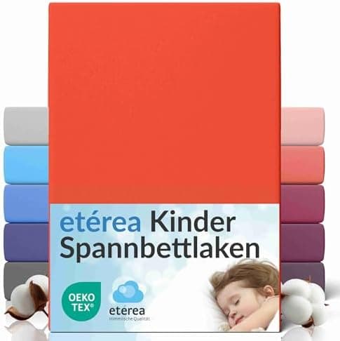 etérea Jersey-Spannbettlaken 80x200 cm Weiß – 100% Baumwolle, OEKO-TEX MADE IN GREEN & STANDARD 100