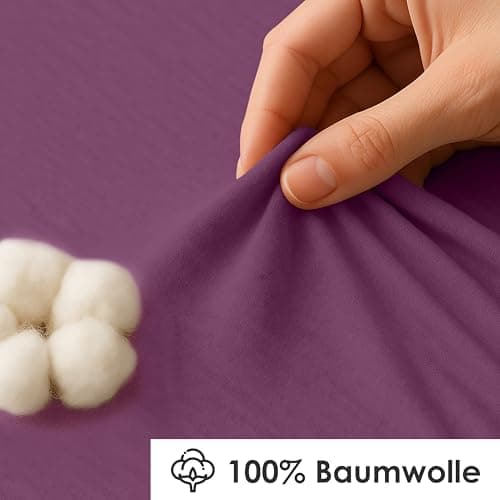 Jersey-Spannbettlaken / Spannbetttuch – 100% Baumwolle, 180x200–200x200 cm
