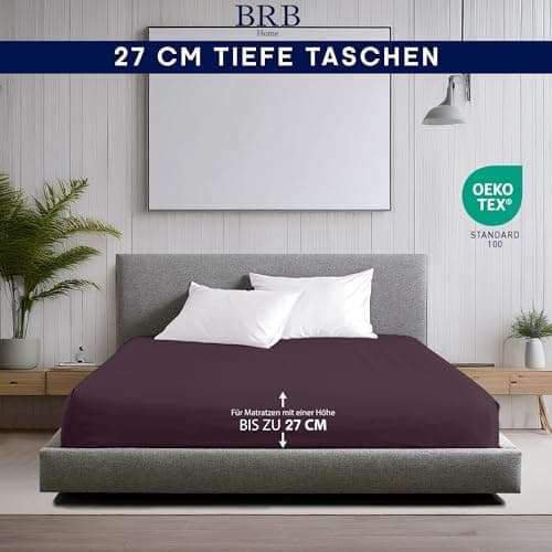 Spannbettlaken 90×200 cm – 100% Baumwolle (Oeko‑TEX) – für dicke Matratzen bis 27 cm