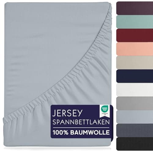 Spannbettlaken 90×200 cm – 100% Baumwolle (Oeko‑TEX) – für dicke Matratzen bis 27 cm