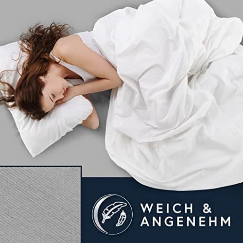 MOON-Luxury Spannbettlaken/Spannbetttuch Jersey-Stretch 230 g/m² OEKO-TEX – anthrazit, 90×200–100×220