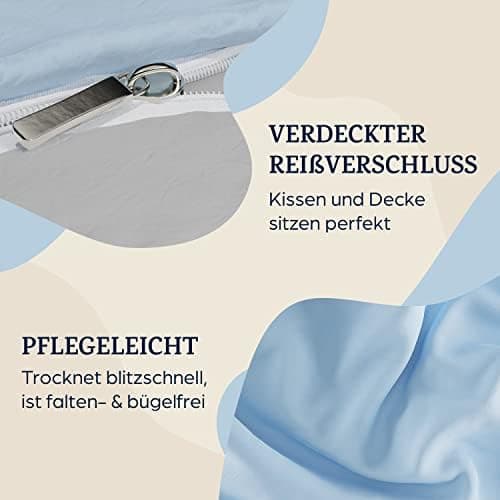 sleepwise Bettwäsche 135x200 Mikrofaser – ÖKO‑TEX zertifiziert, bügelfrei & knitterfrei, 2‑tlg. (inkl. 80x80 cm Kissenbe