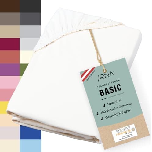Spannbettlaken 180–200 × 200–220 cm – Baumwoll‑Jersey 190 g/m², faltenfrei