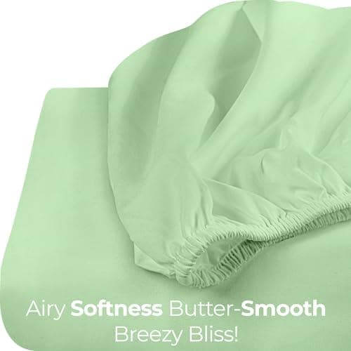 Utopia Bedding 2er-Set Spannbettlaken 140 x 200 cm – OEKO-TEX MADE IN GREEN zertifiziert – 35 cm Tiefe Tasche
