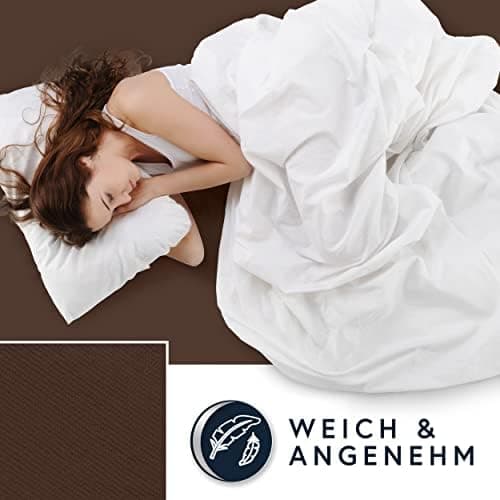 MOON-Luxury Spannbettlaken/Spannbetttuch Jersey-Stretch 230 g/m² OEKO-TEX – anthrazit, 90×200–100×220