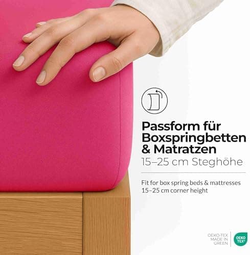 etérea Jersey-Spannbettlaken 80x200 cm Weiß – 100% Baumwolle, OEKO-TEX MADE IN GREEN & STANDARD 100