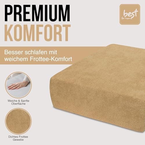 Elastisches Jersey-Spannbettlaken 90x180 cm – 100% Baumwolle, kuschelig warm