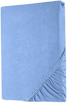 Heim24h Spannbettlaken 120x200 cm (bis 30 cm) – 100% Baumwolle Jersey, Schwarz