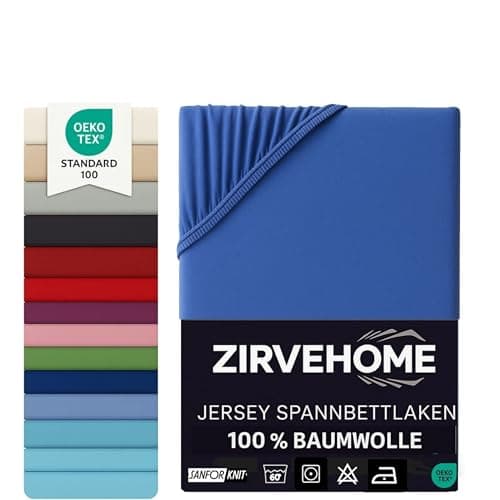 Spannbettlaken 120x200 cm – Jersey 100% Baumwolle – für Matratzen bis 25 cm Höhe