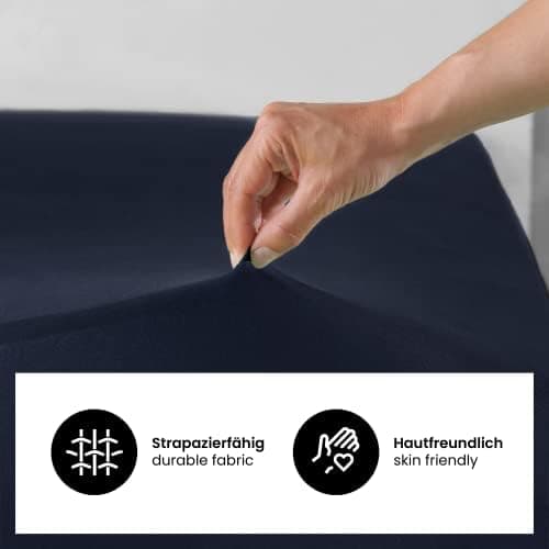 Jersey-Spannbettlaken 100% Baumwolle 180×200–200×200 cm