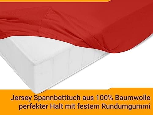 Jersey-Spannbetttuch – 100% Baumwolle, 180–200 x 200 cm