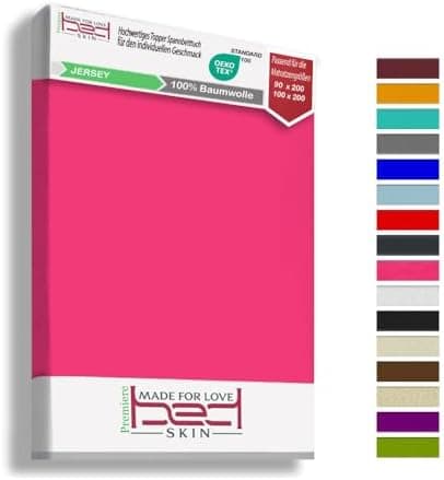 120x200 cm Jersey-Spannbettlaken – 100% Baumwolle, Weiß