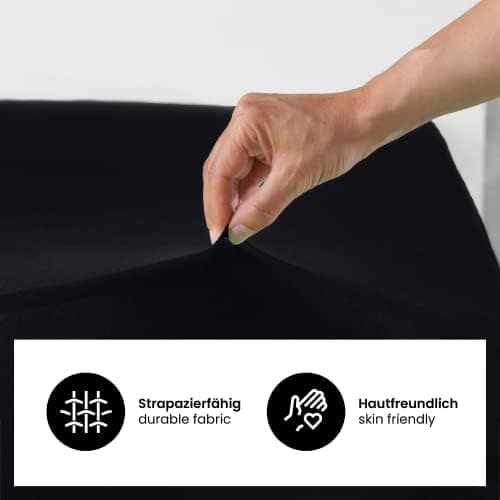 Jersey-Spannbettlaken 100% Baumwolle 180×200–200×200 cm