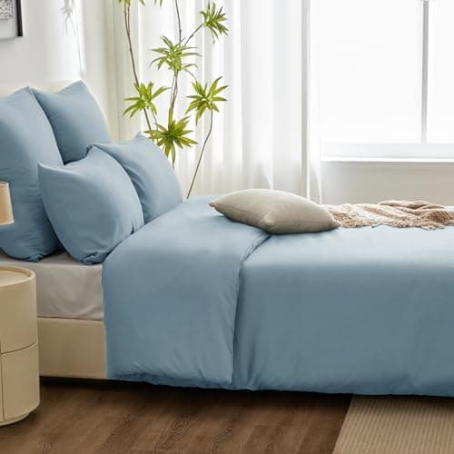 WAVVE Bettwäsche 135x200 – 4‑teiliges Mikrofaser‑Set Anthrazit (inkl. 2×80×80 cm Kissenbezüge) mit Reißverschluss, OEKO‑