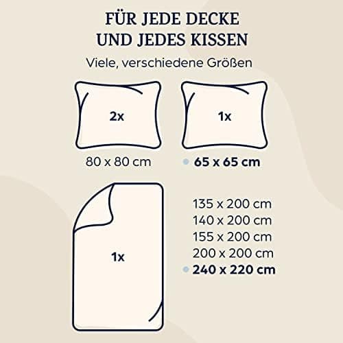 sleepwise Bettwäsche 135x200 Mikrofaser – ÖKO‑TEX zertifiziert, bügelfrei & knitterfrei, 2‑tlg. (inkl. 80x80 cm Kissenbe