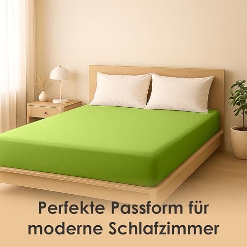 Jersey-Spannbettlaken / Spannbetttuch – 100% Baumwolle, 180x200–200x200 cm