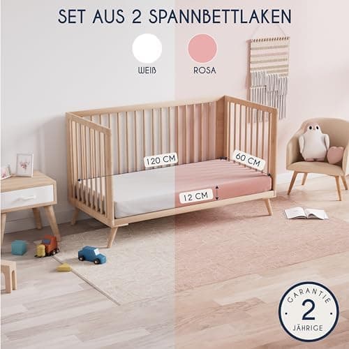 Dreamzie Spannbettlaken 90x190/200 cm – 100% Jersey‑Baumwolle, OEKO‑TEX STANDARD 100