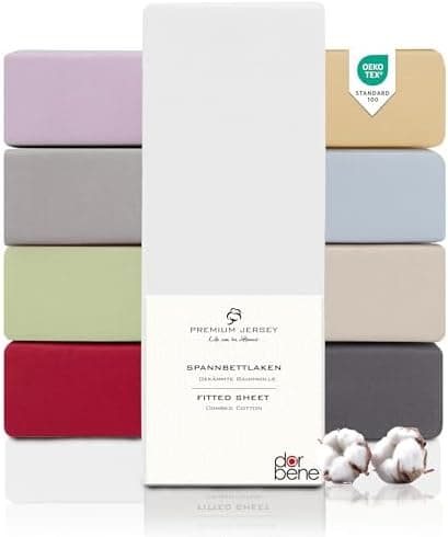 Spannbettlaken 90x200 – Jersey 100% gekämmte Baumwolle, passend für Matratzen bis 30 cm