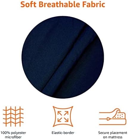 Amazon Basics Spannbettlaken – Mikrofaser Spannbetttuch 150 x 200 x 30 cm (für Matratzen bis 30 cm)