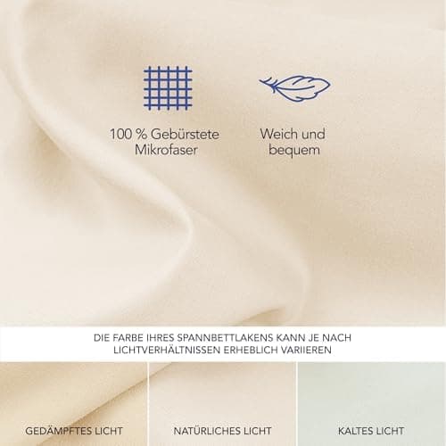 Dreamzie Spannbettlaken 120x200 cm – 100% Mikrofaser, Hoher Steg bis 35 cm