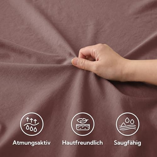 SOULFUL Spannbettlaken 120 x 200 cm (bis 25 cm Matratzenhöhe) – 100% gewaschene Baumwolle, atmungsaktiv & leinenartiger