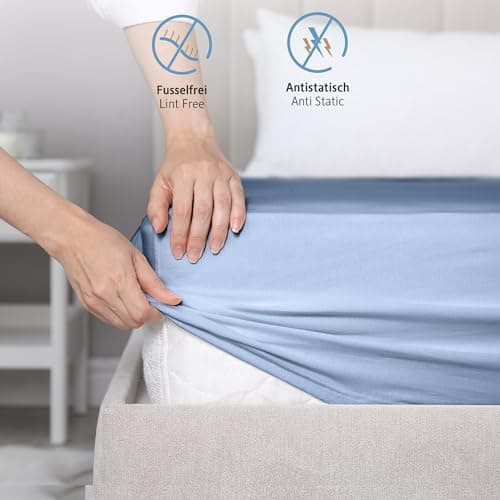 Komfortec Spannbettlaken 90x200 cm Jersey-Baumwolle – OEKO-TEX® Standard 100, Rundumgummizug für perfekte Passform, Weiß